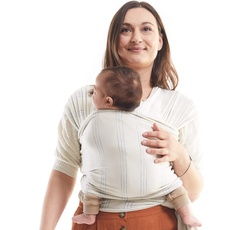 Boba Baby Tragetuch Neugeborene - Elastisches Babytragetuch und Stilltuch für Unterwegs - Einfach zu binden - Babytrage Neugeborene ab Geburt bis 16kg (Riviera)