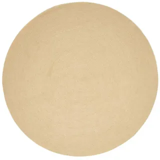 Homescapes Geflochtener Teppich rund 120 x 120 cm Beige
