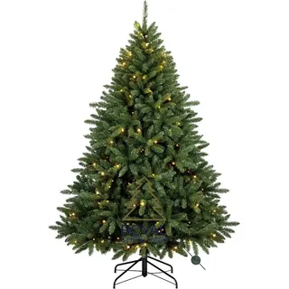 Royal Christmas® Künstlicher Weihnachtsbaum Washington 210 cm mit LED-Beleuchtung - Blau