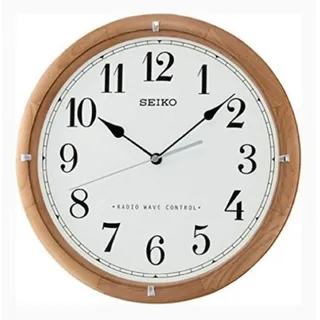 Seiko Funk-Wanduhr 31 cm QXR208Z braun/weiß