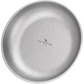 iBasingo 150mm Camping Titan Teller Klein Servier Teller Outdoor Ultraleichte Picknick Metall Geschirr Set Kochgeschirr für Lebensmittel Fleisch Obst Sauce Dessert Ti1102T 1pc