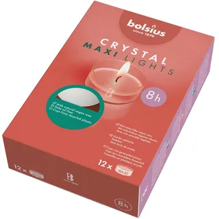 Bolsius Teelichter 12 St. transparent/weiß