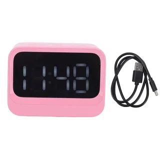 Digitaluhr mit kabellosem Bluetooth-Lautsprecher, LED-Display, wiederaufladbarem Alarm, MP3-Musikplayer für Tiefschläfer Roseate