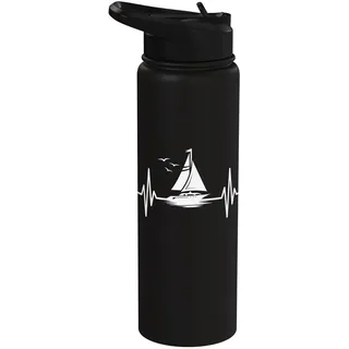 Segler Herzschlag Segelboot Segeln Stainless Steel Insulated Water Bottle