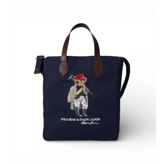 Polo Ralph Lauren für Herren. 405P08098001 Tragetasche aus Canvas mit marineblauem Bären-Poloshirt (OSFA), Lässig, Baumwolle