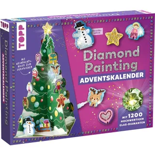 Frechverlag Weihnachtszauber - Der Diamond-Painting-Adventskalender. Mit Material und Werkzeug für 24 Baumanhänger