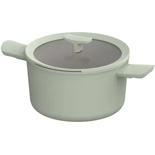 BergHOFF Leo Balance großer Kochtopf (24x14 cm) - Topf induktion - Suppentopf mit Deckel - Topf groß - non stick pot - Sage