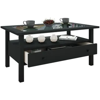 VCM Beistelltisch »Holz Sofatisch Couchtisch Schublade Lingis L«, schwarz