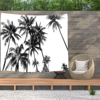 Ulticool – Strand Natur Retro Vintage Palme Art - Wandteppich Poster - 200x150 cm - Gartenposter - Wandteppich groß – Dekoration Zubehörteil für Garten und Wohnzimmer