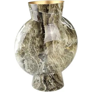 AM Design Tischvase »Marmoroptik« Dekovase aus Metall, Höhe ca. 40 cm, braun