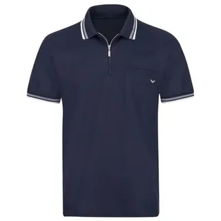 TRIGEMA Poloshirt »TRIGEMA Poloshirt mit Reißverschluss« Trigema navy