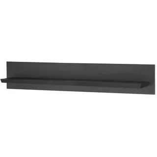 Mid.you Wandboard , Schwarz , Holzwerkstoff , 140x25x22 cm , Wohnzimmer, Regale, Wandboards