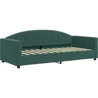 vidaXL Tagesbett Dunkelgrün 90x200 cm Samt - Grün