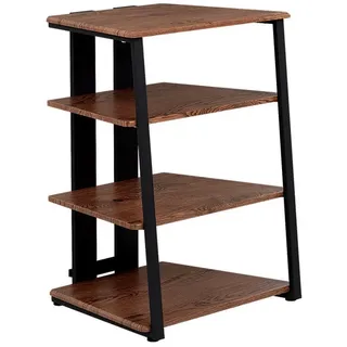 Vicco Aufbewahrungsregal Tonar Eiche rustikal/Schwarz 61 x 78 cm 4 offene Ablageflächen , Wildeiche, Schwarz , Holzwerkstoff , Rechteckig , 61x78x53 cm , Büromöbel, Büroregale, Aktenregale