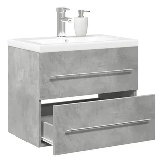 vidaXL Badmöbel-Set 2-tlg. Betongrau