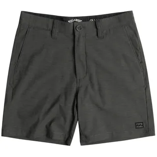 Bermudas BILLABONG "Crossfire", Kinder, Gr. 14(155-164cm), grau (asphalt), Obermaterial:64% Polyester, 22% Baumwolle, 8% Elasthan, 6% Nylon., Hosen Bermudas