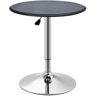 Homcom Bartisch Esstisch Stehtisch Tresentisch für Wohnzimmer, Esszimmer, Schwarz , Metall , 63x93x63 cm , Esszimmer, Barmöbel, Bartische