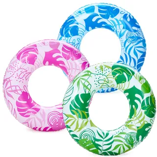 JOYIN 3 Pack Aufblasbarer Schwimmreifen mit Glitzern 32.5"/82.55cm, Schwimmring, Sommer Wasser Schwimmreifen groß, Pool Floats Spielzeug für Schwimmbad-Partydekorationen, Strand, Outdoor Partyzubehör