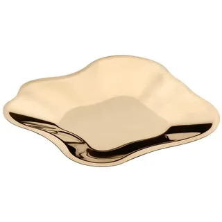 Iittala Schale Aalto 35.8 x 35.8 x 3 cm Gold aus Edelstahl