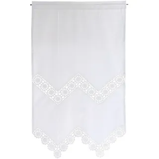 HOSSNER - ART OF HOME DECO HOSSNER - ART OF HOME DECO, Gardine »Dufour« Stangendurchzug 1, Stk. tlg. handgehäkelte Spitze, weiß,