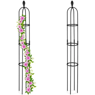 Relaxdays Obelisk 160 x 20 cm Schwarz