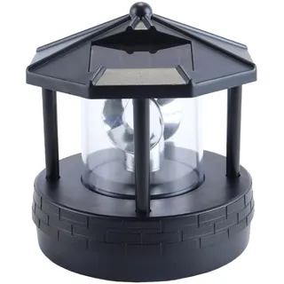 Durlo Solar-Leuchtturm, wasserdichte Rasenlampe für den Außenbereich, für Gärten und Rasenflächen (schwarz)