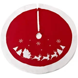 Heitmann Deco Filz-Baumdecke rund Rot/Weiß