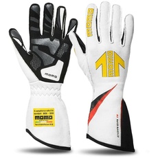 Bild von MOMO CORSA R HANDSCHUHE RENNSPORT AUTO - RENNHANDSCHUHE WEIß GRÖSSE 12 - RACING HANDSCHUHE FIA