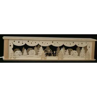 Schwibbogenerhöhungen beleuchtet mit Kurrendesänger b x h= 52x10cm NEU Holz