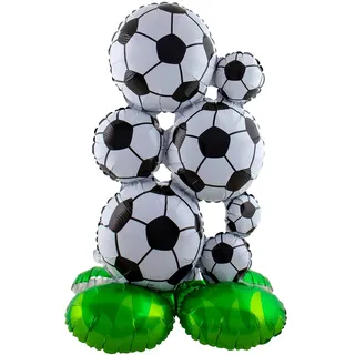 Folat 62939 Folienballon Fußballhaufen Stehender Folienballon - Fußbälle - 53 x 77 cm Stehende Luftballon, Party