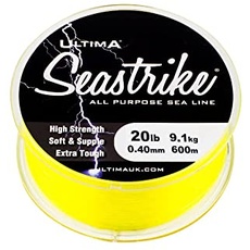 ULTIMA Unisex-Adult Seastrike Sterk Angelschnur-600m Spule, Neongelb, 0.40mm-20.0lb/9.1kg