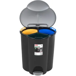 Curver Dreifach-Treteimer 40 l Mehrfarbig