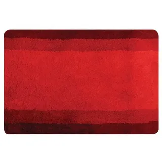 Spirella - Badematte Polyester Balance - rutschfeste Sicherheit - 70 x 120 cm - Rot - Waschmaschinenfest bei 40°C - 90% Polyester, 10% Acryl - Komfort und Sicherheit