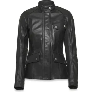 Belstaff Penrith Damen Motorrad Lederjacke, schwarz, 3XL