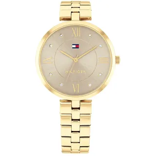 Tommy Hilfiger Ella 34 Mm Damenuhr - Grey/Yellow Gold - One Size
