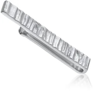 KUZZOI »Krawattennadel Organic Struktur Modisch Trend 925 Silber«, silberfarben