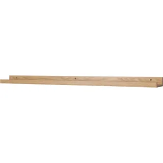 Bilderleiste Eiche Braun L110cm MDF Holz Wandregal Schmal Wanddeko Hängeregal - Braun