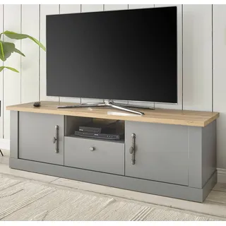 furn.design Rideau TV-Lowboard 155 x 48 cm Grau Holz