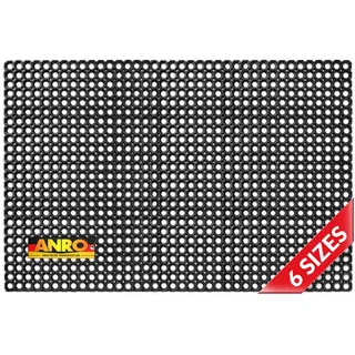 ANRO Ringgummimatte Gummimatte Wabenmatte mit Lochmuster Drainage Fußmatte Fußabtreter mit Löchern Schmutzfangmatte wetterfest Outdoor 100x150cm 23mm