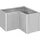 Belvedere MIDI 102 x 102 x 61 cm Silber