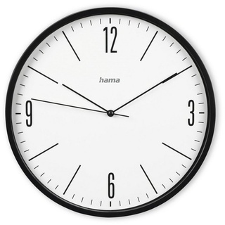 Hama Wanduhr "Elegante", Ø 30 cm, geräuscharm, schwarz