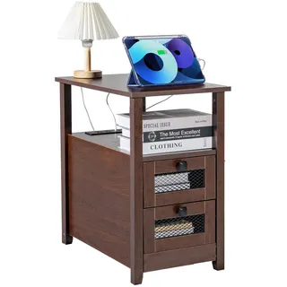 Vevor Nachtschrank mit 2 Schubladen 0 x 0 x 0 cm Braun