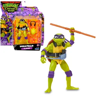 Giochi Preziosi - Donatello Ninja Turtles Mutante, bewegliche Actionfigur von 12 cm, detailliert und mit Kampfwaffen, für Kinder ab 4 Jahren