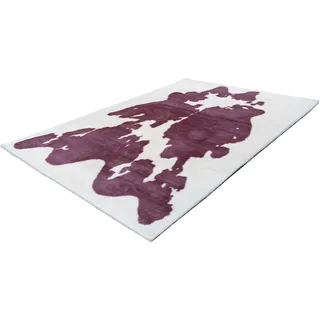 calo-deluxe Hochflor-Teppich »Vogesen 500«, rechteckig, 30 mm Höhe, weiche Haptik, Wohnzimmer calo-deluxe lila/weiß B: 120 cm   1 St.