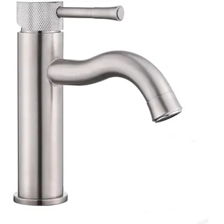 TRYSEA Armatur Badezimmer aus Gebürstetes Nickel mit Verlängerung,Strahlregler,Waschtisch Waschtisch,Wasserhähne für Badezimmer Waschtische,Bauernhaus und Wohnmobil
