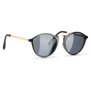 LASCANA Sonnenbrille runde Sonnenbrille, getönte Gläser mit UV Schutz, Damenbrille, schwarz
