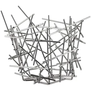 Alessi Blow Up Zitruskorb Edelstahl Silber 36 cm x 35 cm x 31,5 cm