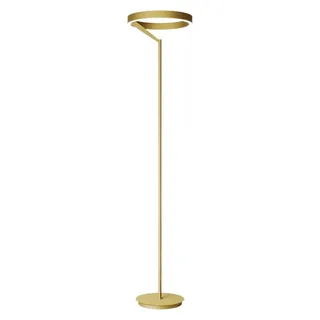 CRISEIDE PT LED-Stehleuchte 40W 2000lm 3000K Dimmbar per Fußpedal in gebürstetem Gold-Aluminium - Gealuce