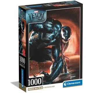 Clementoni Marvel Venom Puzzle - Puzzle 1000 Teile Erwachsene - Puzzle Erwachsene in 70 x 50 cm - Marvel Puzzle von Clementoni 39879