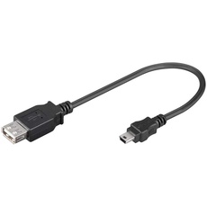 Bild 95006 USB 2.0 Hi-Speed Adapter, Mini-Stecker auf USB-Buchse, USB 2.0-Buchse (Typ A) > USB 2.0-Mini-Stecker (Typ B, 5-Pin)